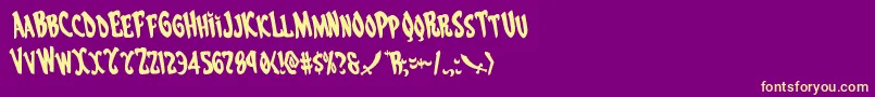 Eskindarrotate Font – Yellow Fonts on Purple Background