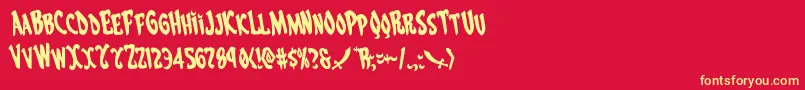 Eskindarrotate Font – Yellow Fonts on Red Background