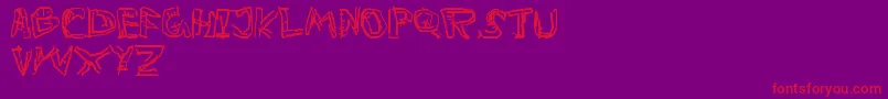 PrivateDeath Font – Red Fonts on Purple Background