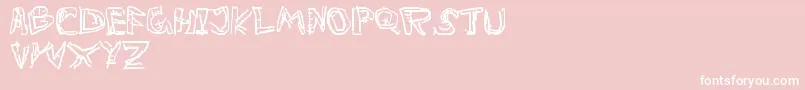 PrivateDeath Font – White Fonts on Pink Background