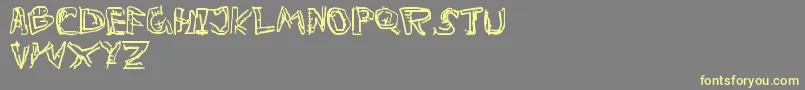 PrivateDeath Font – Yellow Fonts on Gray Background