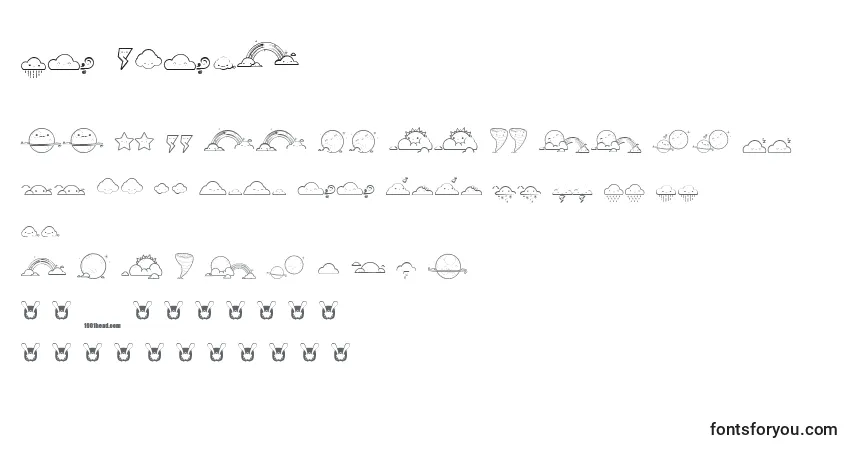 Schriftart ToyCloud – Alphabet, Zahlen, spezielle Symbole