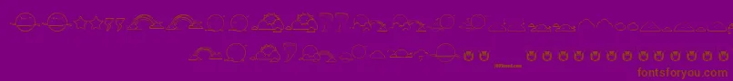 Fonte ToyCloud – fontes marrons em um fundo roxo