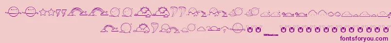 ToyCloud Font – Purple Fonts on Pink Background