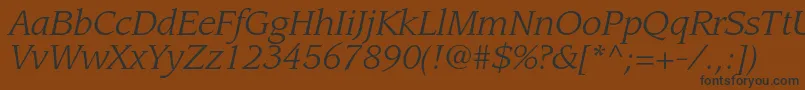 LeawoodstdBookitalic Font – Black Fonts on Brown Background