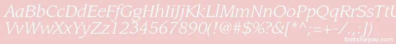 LeawoodstdBookitalic Font – White Fonts on Pink Background