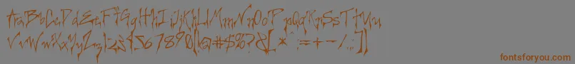 Creerg ffy Font – Brown Fonts on Gray Background