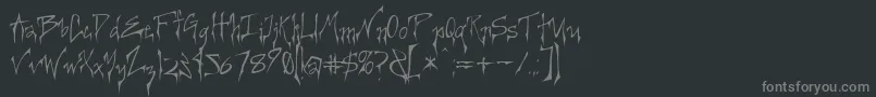 Creerg ffy Font – Gray Fonts on Black Background