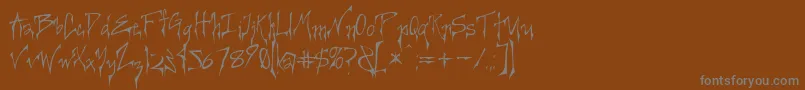 Шрифт Creerg ffy – серые шрифты на коричневом фоне
