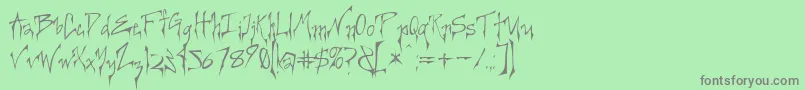 Creerg ffy Font – Gray Fonts on Green Background