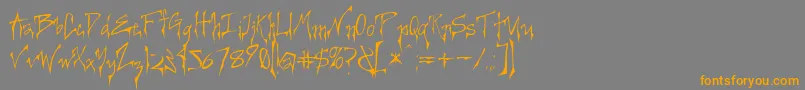 Creerg ffy Font – Orange Fonts on Gray Background