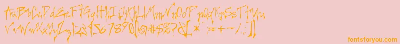 Creerg ffy Font – Orange Fonts on Pink Background