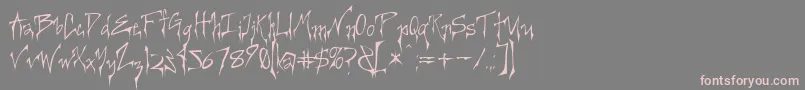 Creerg ffy Font – Pink Fonts on Gray Background