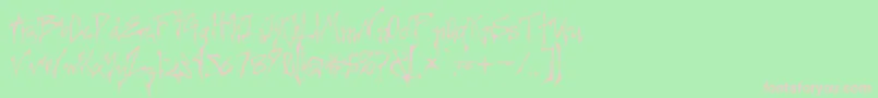 Creerg ffy Font – Pink Fonts on Green Background