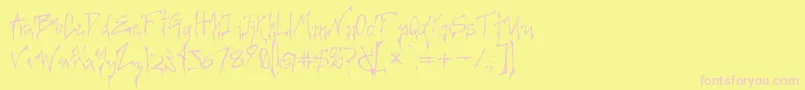 fuente Creerg ffy – Fuentes Rosadas Sobre Fondo Amarillo
