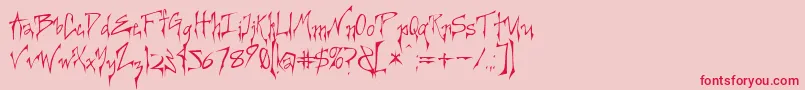 Creerg ffy Font – Red Fonts on Pink Background