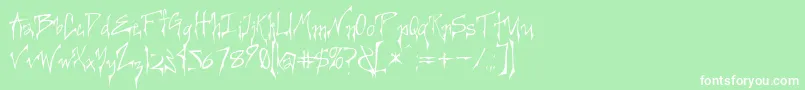Creerg ffy Font – White Fonts on Green Background