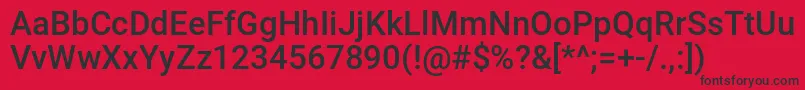 Pulserifleacad Font – Black Fonts on Red Background