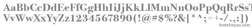 フォントBodoniTwelveItcTtBold – 灰色のフォント