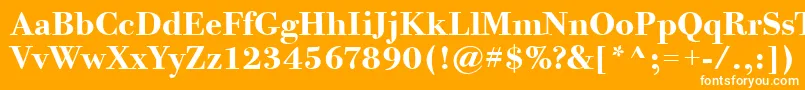 BodoniTwelveItcTtBold Font – White Fonts on Orange Background