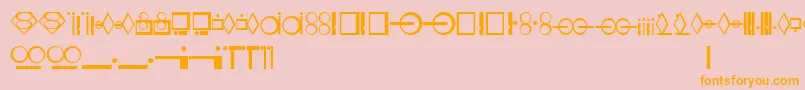 Kryptonian Font – Orange Fonts on Pink Background