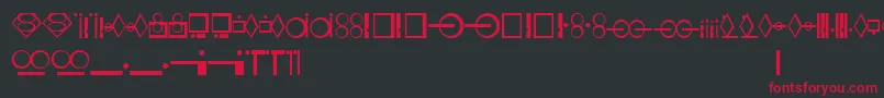 Kryptonian Font – Red Fonts on Black Background
