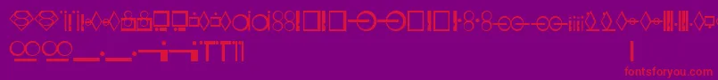 Kryptonian Font – Red Fonts on Purple Background