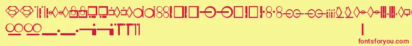 Kryptonian Font – Red Fonts on Yellow Background