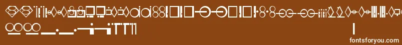 フォントKryptonian – 茶色の背景に白い文字