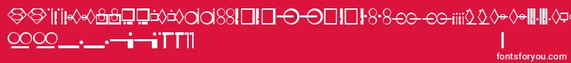 Kryptonian Font – White Fonts on Red Background