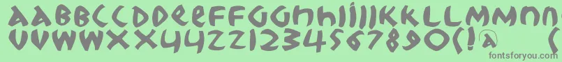 Rootskochthree Font – Gray Fonts on Green Background