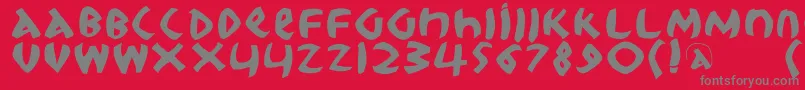 Шрифт Rootskochthree – серые шрифты на красном фоне