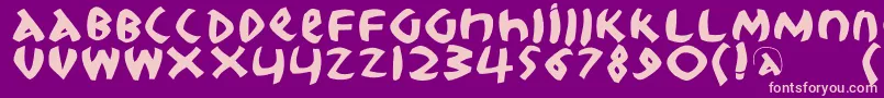 Rootskochthree Font – Pink Fonts on Purple Background