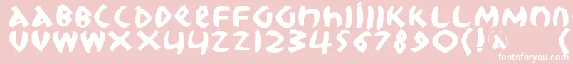 Rootskochthree Font – White Fonts on Pink Background