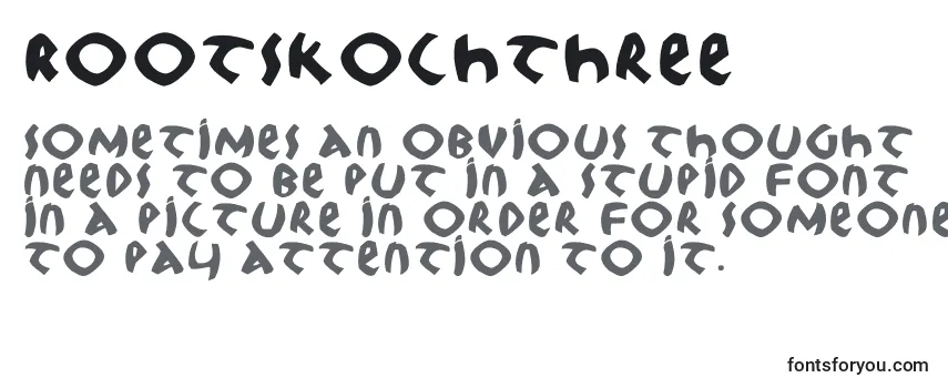Review of the Rootskochthree Font