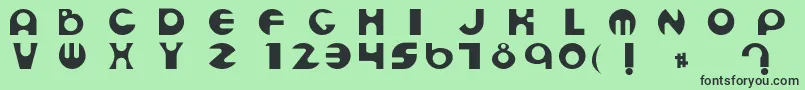 Espheres Font – Black Fonts on Green Background