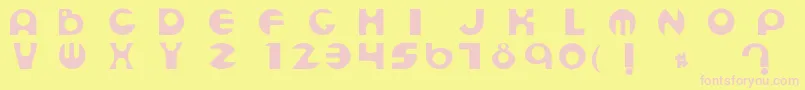 Espheres Font – Pink Fonts on Yellow Background