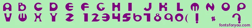 Espheres Font – Purple Fonts on Green Background
