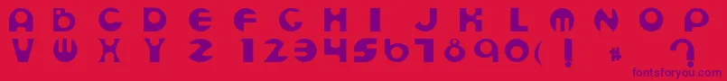 Espheres Font – Purple Fonts on Red Background