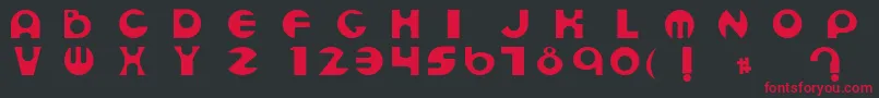 Espheres Font – Red Fonts on Black Background