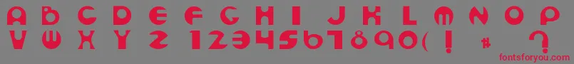Espheres Font – Red Fonts on Gray Background