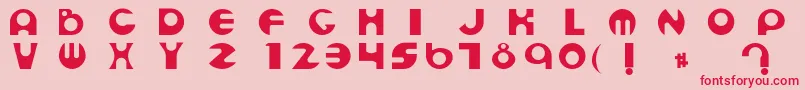 Espheres-Schriftart – Rote Schriften auf rosa Hintergrund