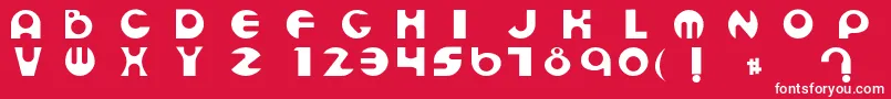 Espheres Font – White Fonts on Red Background