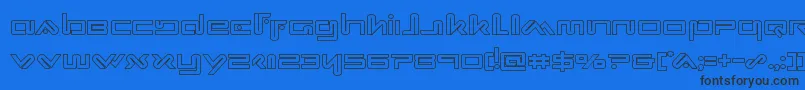 Шрифт Xephyrout – чёрные шрифты на синем фоне