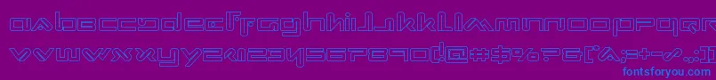 Xephyrout Font – Blue Fonts on Purple Background