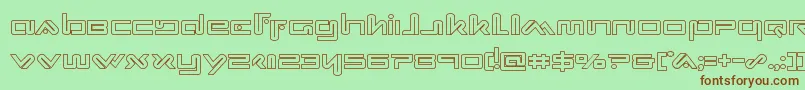 Xephyrout Font – Brown Fonts on Green Background