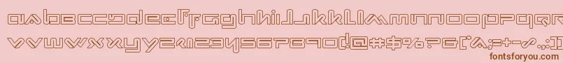 Xephyrout Font – Brown Fonts on Pink Background