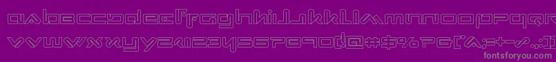 Xephyrout-Schriftart – Graue Schriften auf violettem Hintergrund