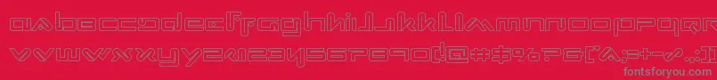 Xephyrout Font – Gray Fonts on Red Background