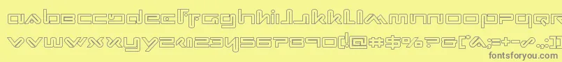 Шрифт Xephyrout – серые шрифты на жёлтом фоне